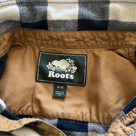 ROOT’s Heavy Flannel Shirt with elbow patch , Sz M - Picture 5 of 8